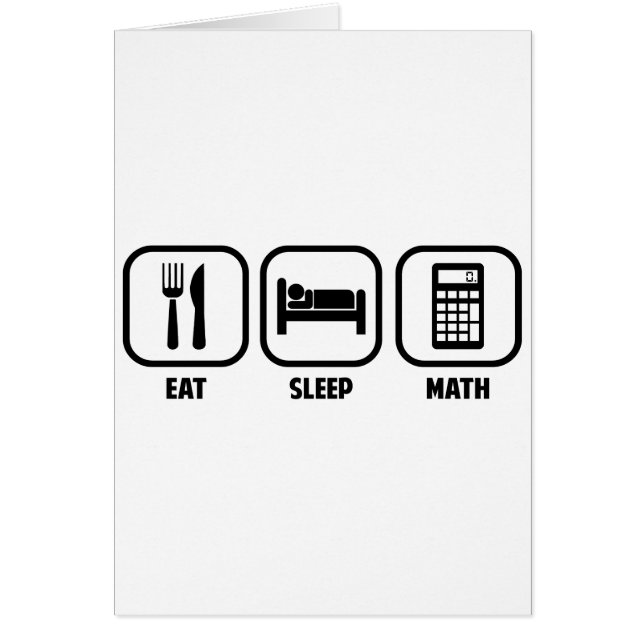 MANGEZ, DORMEZ, DES MATHS (Devant)