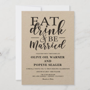 Mangez et soyez mariés Faire-part de mariage