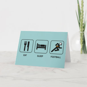 Mangez la carte de football du sommeil