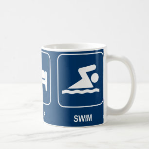 Mangez la tasse de bain de sommeil