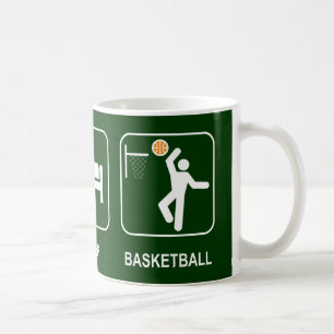 Mangez la tasse de basket-ball de sommeil
