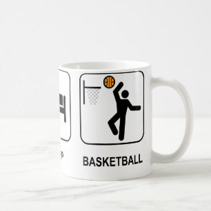 Mangez la tasse de basket-ball de sommeil