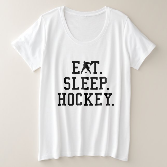 Mangez le hockey sur glace - Amateurs de hockey (Design devant)