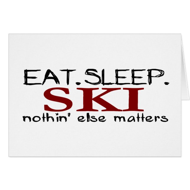 Mangez le ski de sommeil (Devant horizontal)