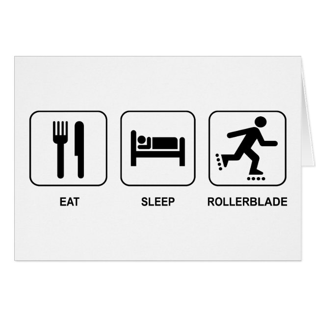 Mangez le sommeil font du roller la carte (Devant horizontal)
