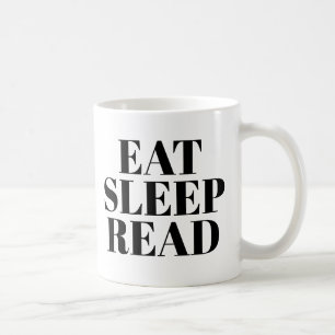 Mangez le sommeil Lire la tasse Joli livre Lover