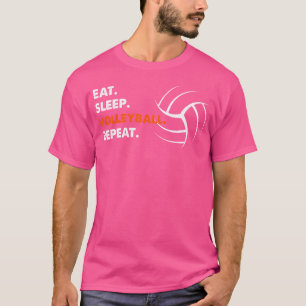 Mangez Le Sommeil Répétez Le Tshirt Volleyball Pou