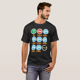 Mangez le T-shirt de jeu de sommeil - cadeau idéal