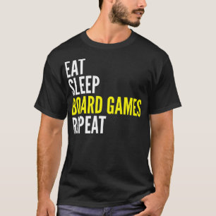 Mangez le T-shirt de répétition de jeux de soci