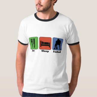 Mangez le T-shirt du football de sommeil