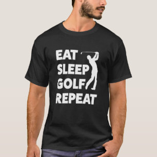 Mangez le T-shirt jouant au golf drôle de chemise