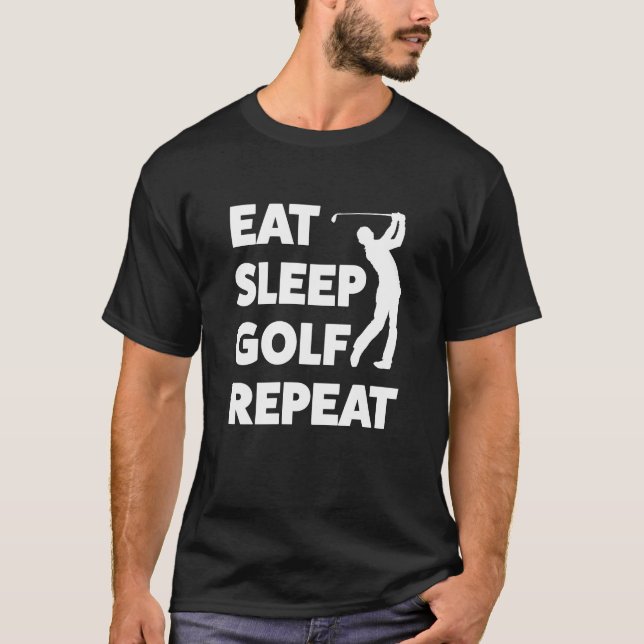 Mangez le T-shirt jouant au golf drôle de chemise (Devant)