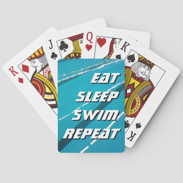 MANGEZ les cartes de jeu de piscine de RÉPÉTITION (dos)