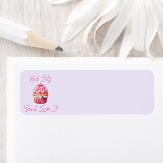 Mangez Mon Muffin Retourner Adresse Sticker (En situation)