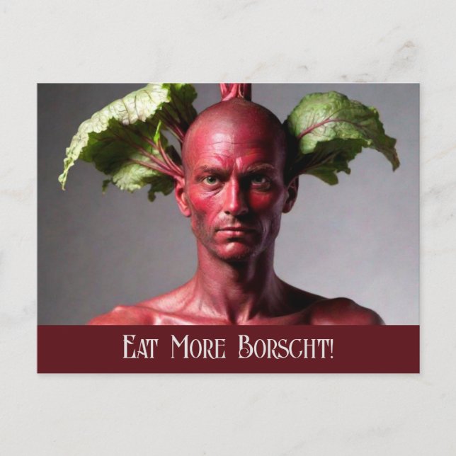 Mangez Plus de Borscht : Carte Postale de l'Homme  (Devant)