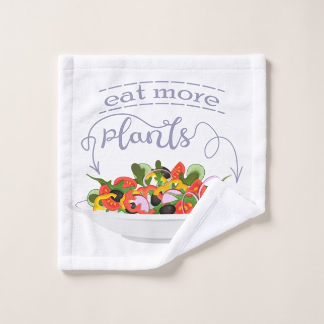 Mangez plus de plantes frais motivation salade let (Gant de toilette)