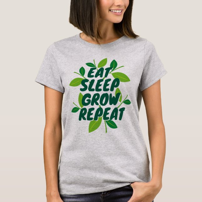 Mangez Sleep Grow Repeat Homesteader T-shirt (Devant)