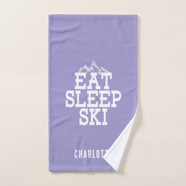 Mangez Sleep Ski Hiver Sports Nouveauté (Serviette à main)