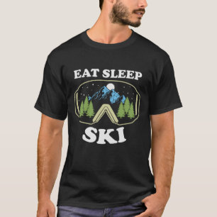 Mangez Sleep Ski Snowboard lunettes T-shirt
