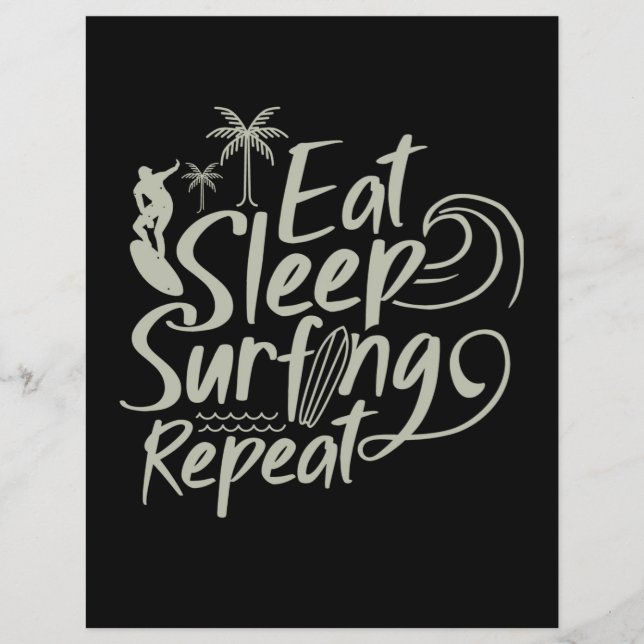 Mangez Sleep Surfing Répéter (Devant)