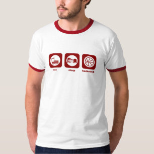 Mangez. Sommeil. Basket-ball. T-shirt