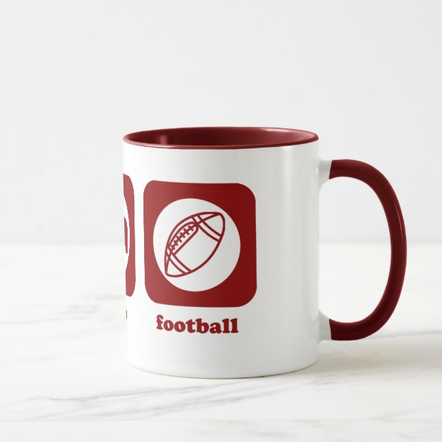 Mangez. Sommeil. Le football. Tasse (Droite)