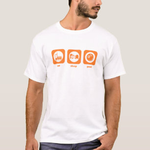 Mangez. Sommeil. Piscine. T-shirt
