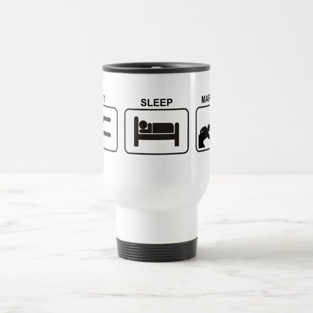 "Mangez - sommeil - rassemblent" la tasse par le (Centre)