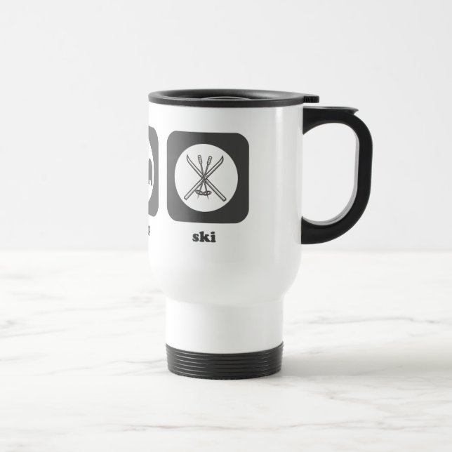 Mangez. Sommeil. Ski. Tasse (Droite)