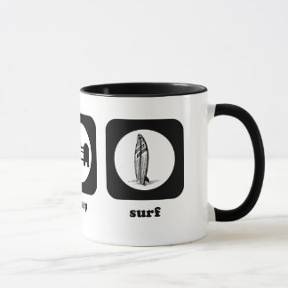 Mangez. Sommeil. Surf. Tasse