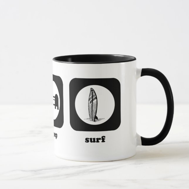 Mangez. Sommeil. Surf. Tasse (Droite)