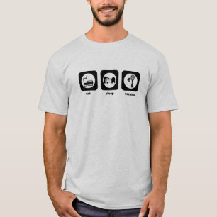 Mangez. Sommeil. Tennis. T-shirt