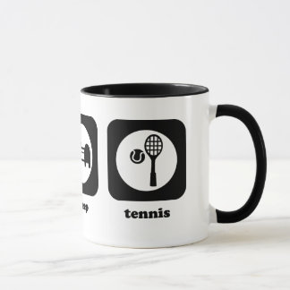 Mangez. Sommeil. Tennis. Tasse