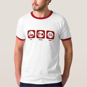 Mangez. Sommeil. Vélo. T-shirt