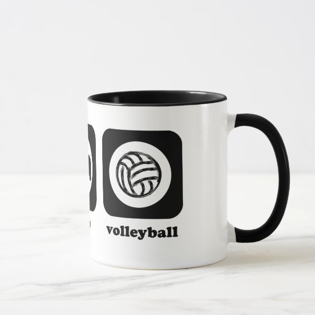 Mangez. Sommeil. Volleyball. Tasse (Droite)