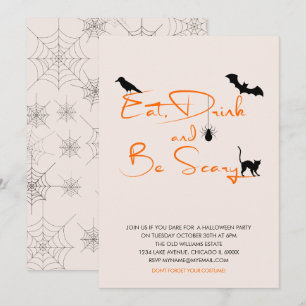 Mangez un verre et soyez effrayant Carte d'Hallowe