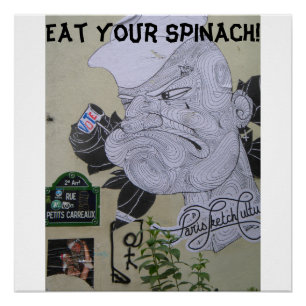 Mangez votre affiche de graffiti Popeye