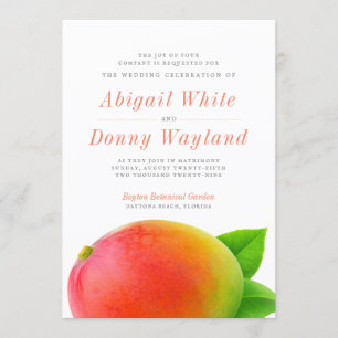 Mango d'été  Mariage Invitation de célébration