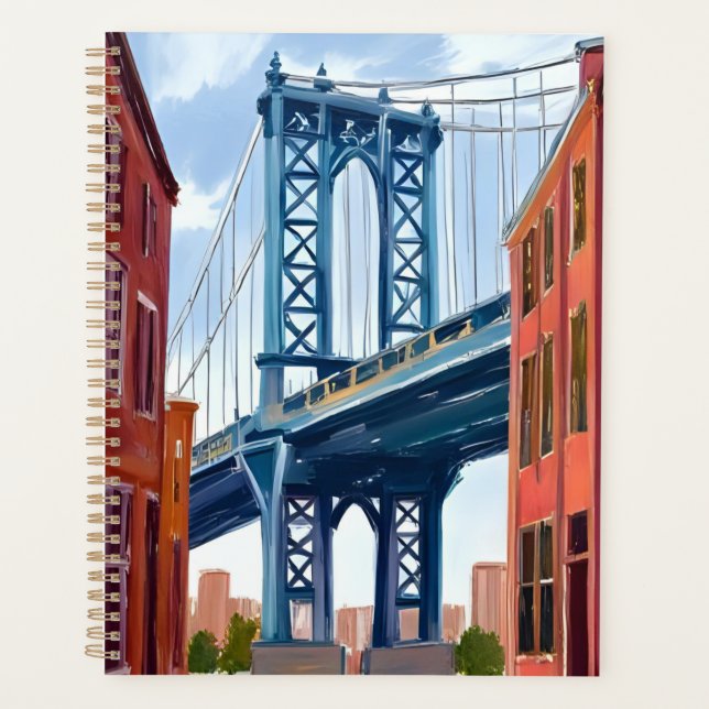 Manhattan Bridge New York City Painting (Devant)