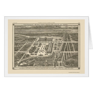 Manhattan, carte panoramique de NY - 1883