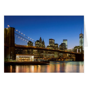 Manhattan et Brooklyn Bridge à Dusk