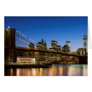 Manhattan et Brooklyn Bridge à Dusk
