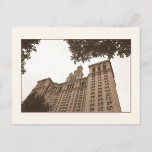 Manhattan Municipal Building Sepia Carte postale