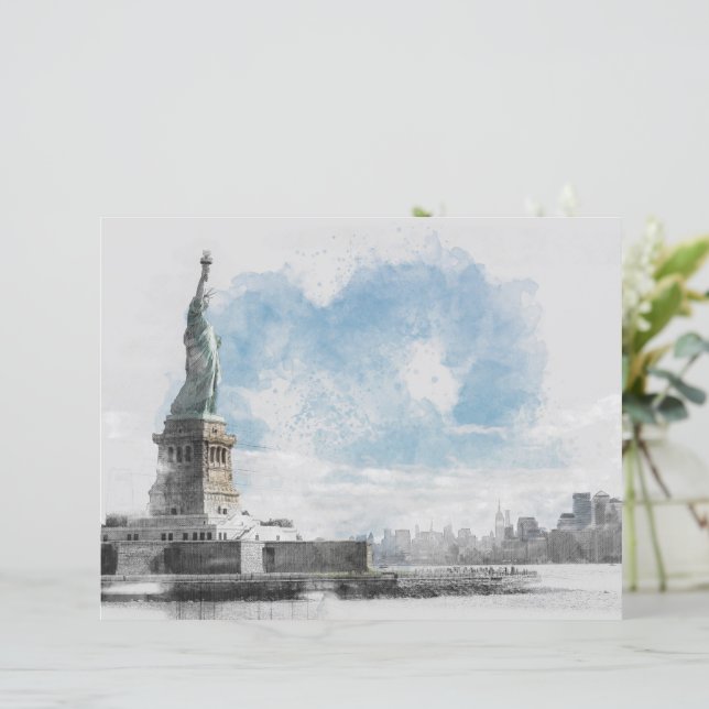 Manhattan Nyc Liberty Statue (Debout devant)