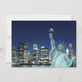 Manhattan Skyline et la statue de la liberté