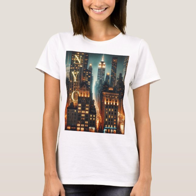 Manhattan Vibes T-Shirt – Bold New York City Stree (Devant)