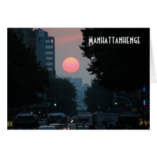 Manhattanhenge : établissement du soleil orange