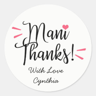 Mani Merci Stickers Étiquette