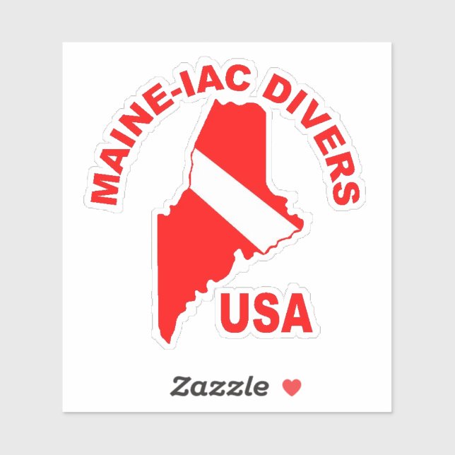 Maniacs Dive Club Classic Logo Die Cut Sticker (Feuille)