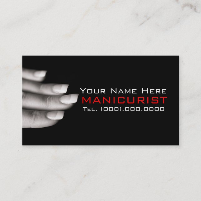 Manicuriste Cartes de visite professionnels (Devant)